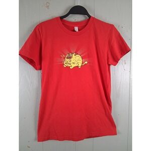 TACO CAT Palindrome T Shirt Large Bizarre Woot! Cartoon Mexican Filling Feline
